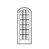18-lite full-view elliptical door
Unit Dimension 37-1/2" x 97-3/8"
Door Dimension 36" x 96"
Panels - none
Glazing - SG, SDL
